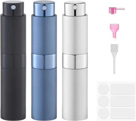 Perfume Atomizer Travel Bottle Refillable: Cologne Sprayer Portable for Men - Mini Spray Empty for Refill - 8ml Small Size Blue