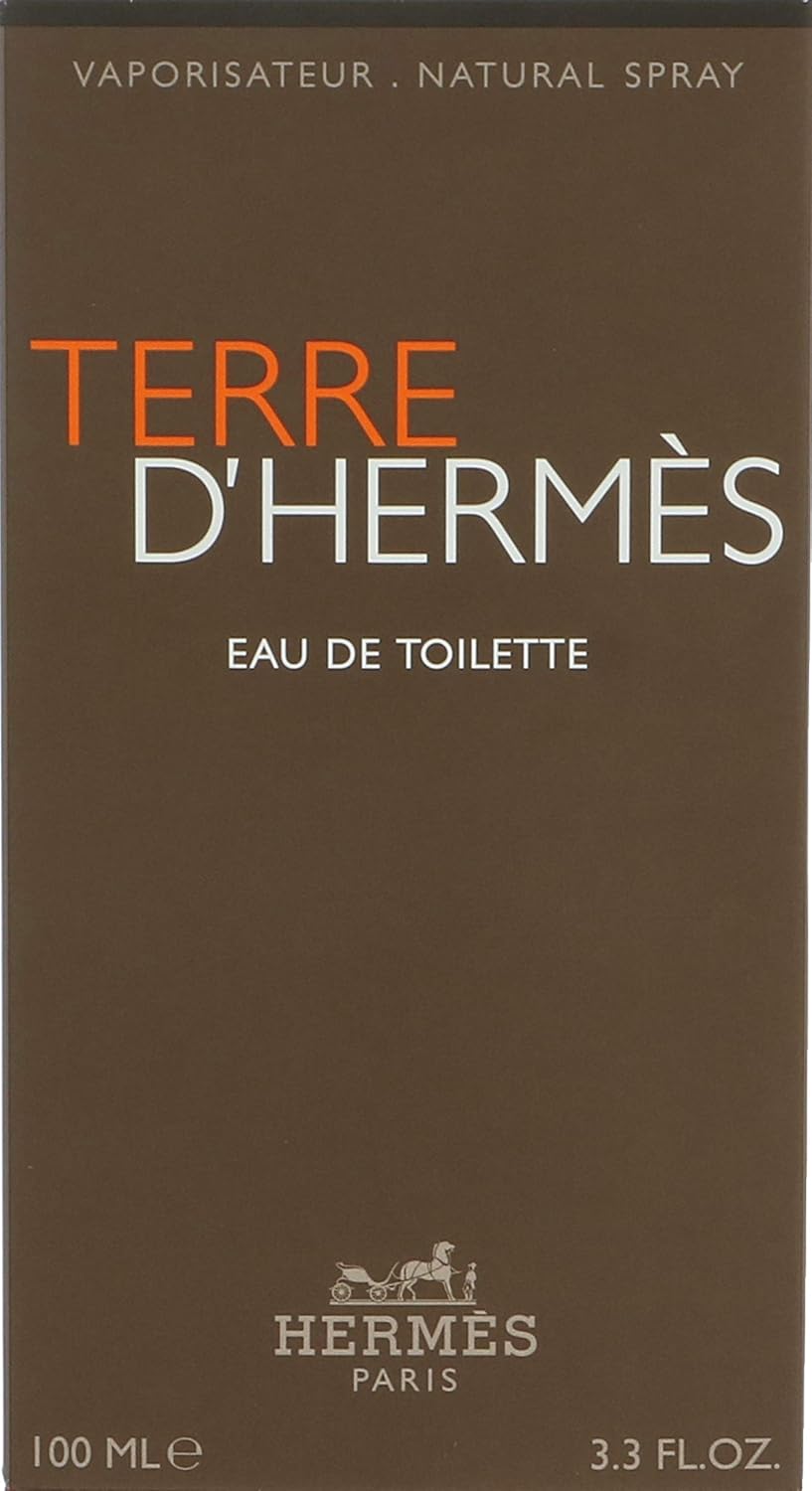 HERMÉS Terre D'Hermes Eau de Toilette spray for Men, 3.3 Ounce 3.3 Fl Oz (Pack of 1)