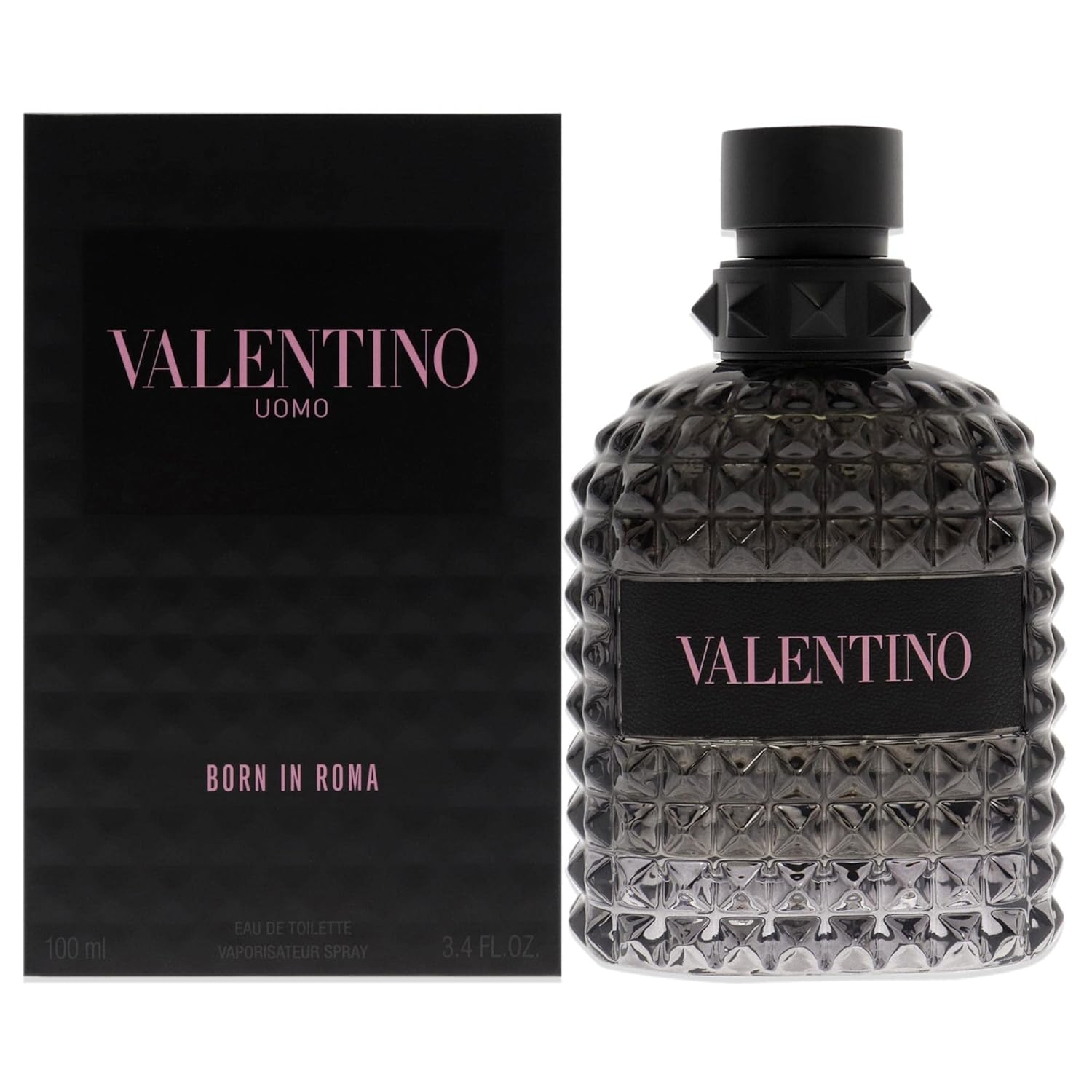 Valentino Uomo Born in Roma for Men 3.4 oz Eau de Toilette Spray 3.4 Fl Oz (Pack of 1)
