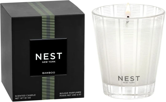 Scented Classic Candle, Bamboo - 8.1 oz - Up to 60-Hour Burn Time - Reusable Glass Vessel