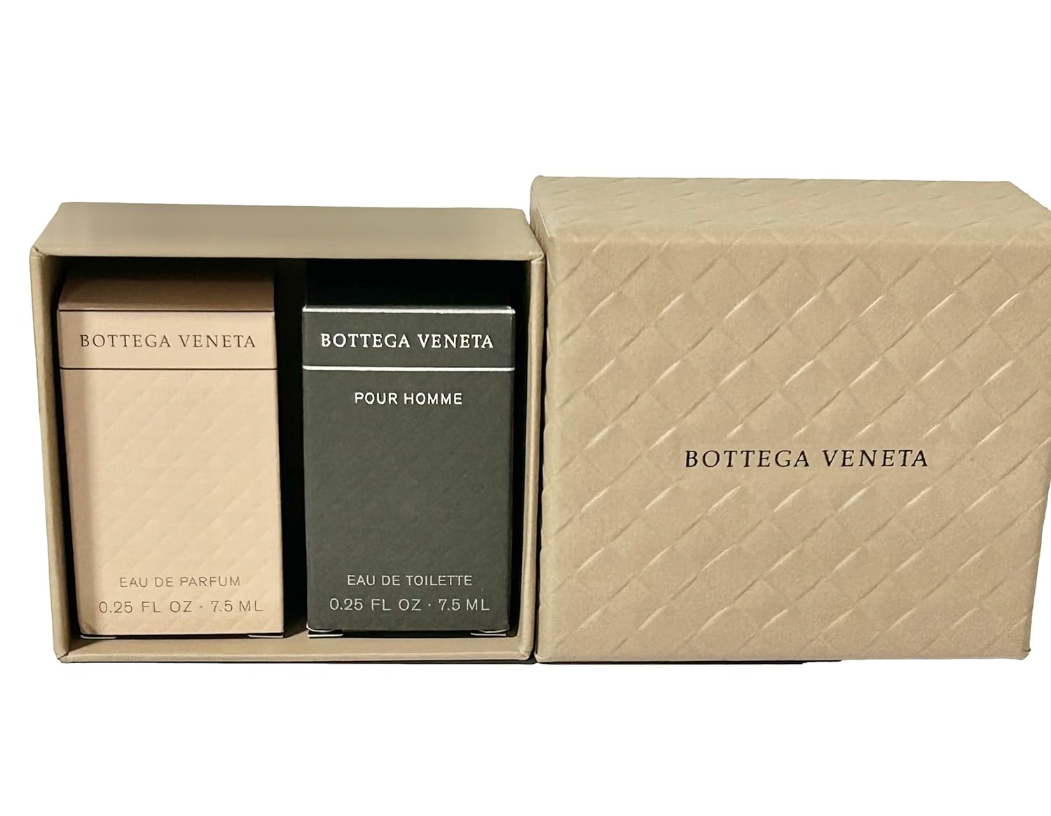 Bottega Veneta HIS HER MINI Perfume GIFT SET Splash Travel Size Set Pour Homme 7.5 ML / 0.25 FL Oz Pour Femme EDP 7.5 ML / 0.25-5589