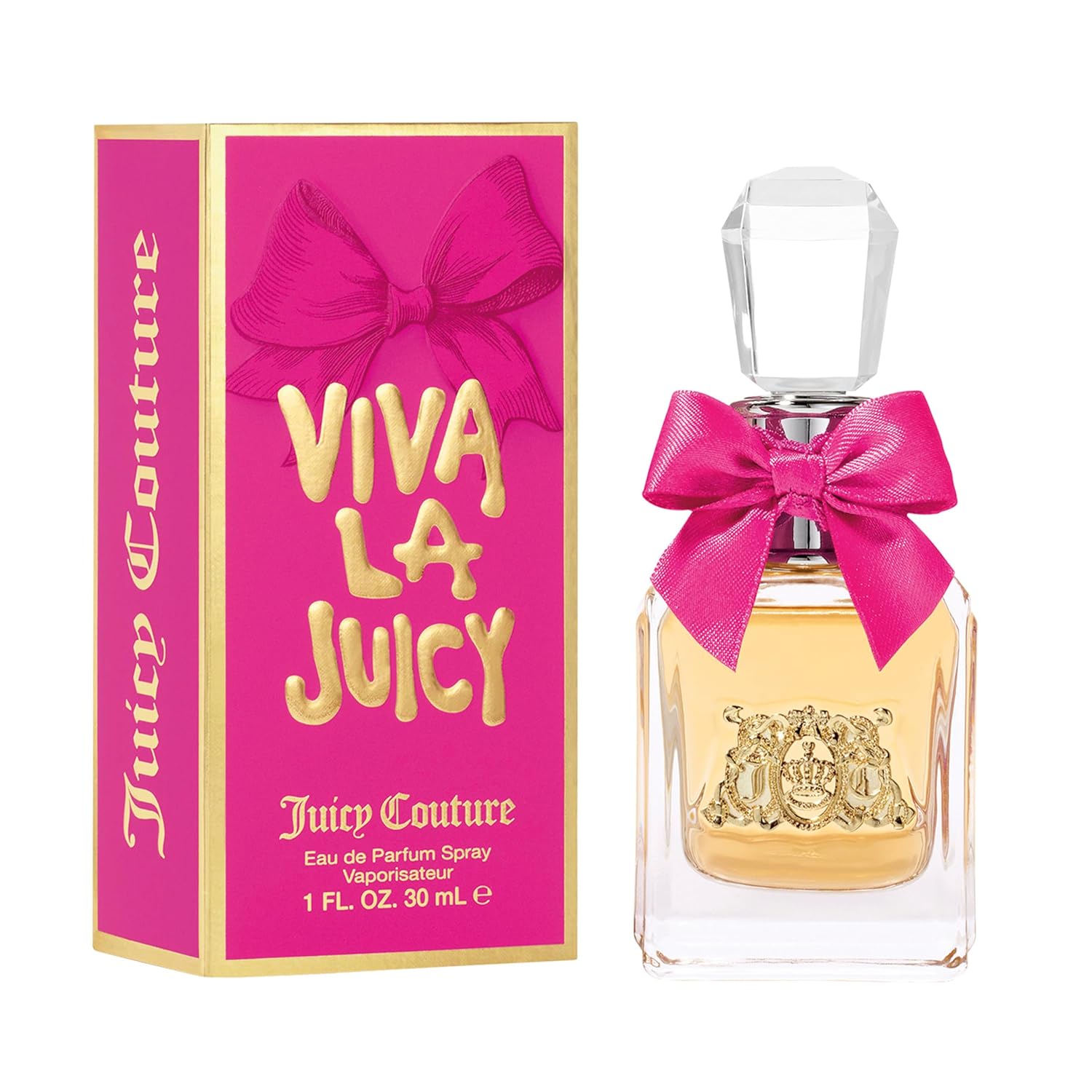 Juicy Couture Viva La Juicy Eau De Parfum, Women's Perfume with Notes of Mandarin, Gardenia & Caramel, Floral & Sweet, EDP Spray 1 Fl Oz (Pack of 1) Viva La Juicy