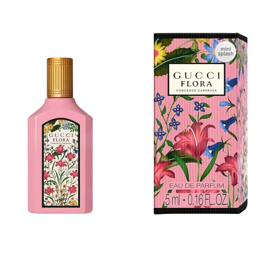 Gucci Flora Gorgeous Gardenia Perfume for Women EDP Mini Splash Top 0.16 Fl Oz Flora Gorgeous Gardenia 0.16 Fl Oz (Pack of 1)