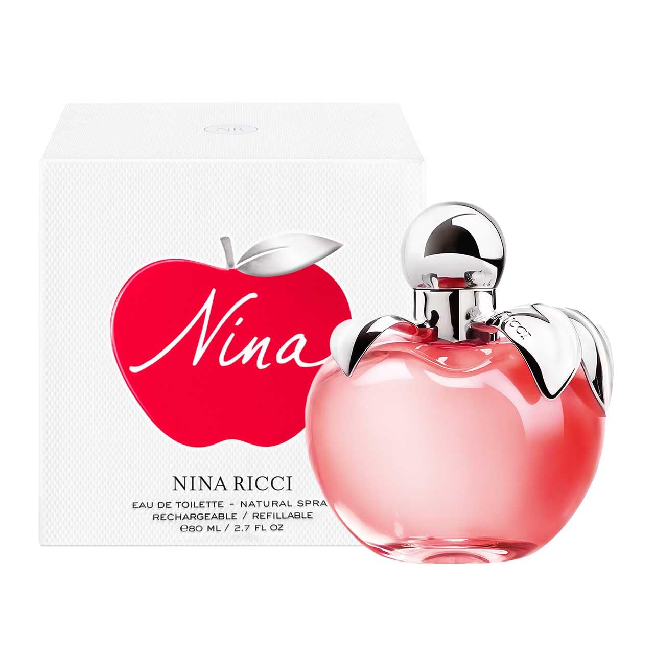 Nina By Nina Ricci For Women - Indulgent Designer Perfume For Her - Floral, Fruity Scented Eau De Toilette Spray Infused With Apple, Amalfi Lemon And Lime - Stylish Bottle Design - 2.7 Oz EDT Spray 2.7 Fl Oz (Pack of 1)
