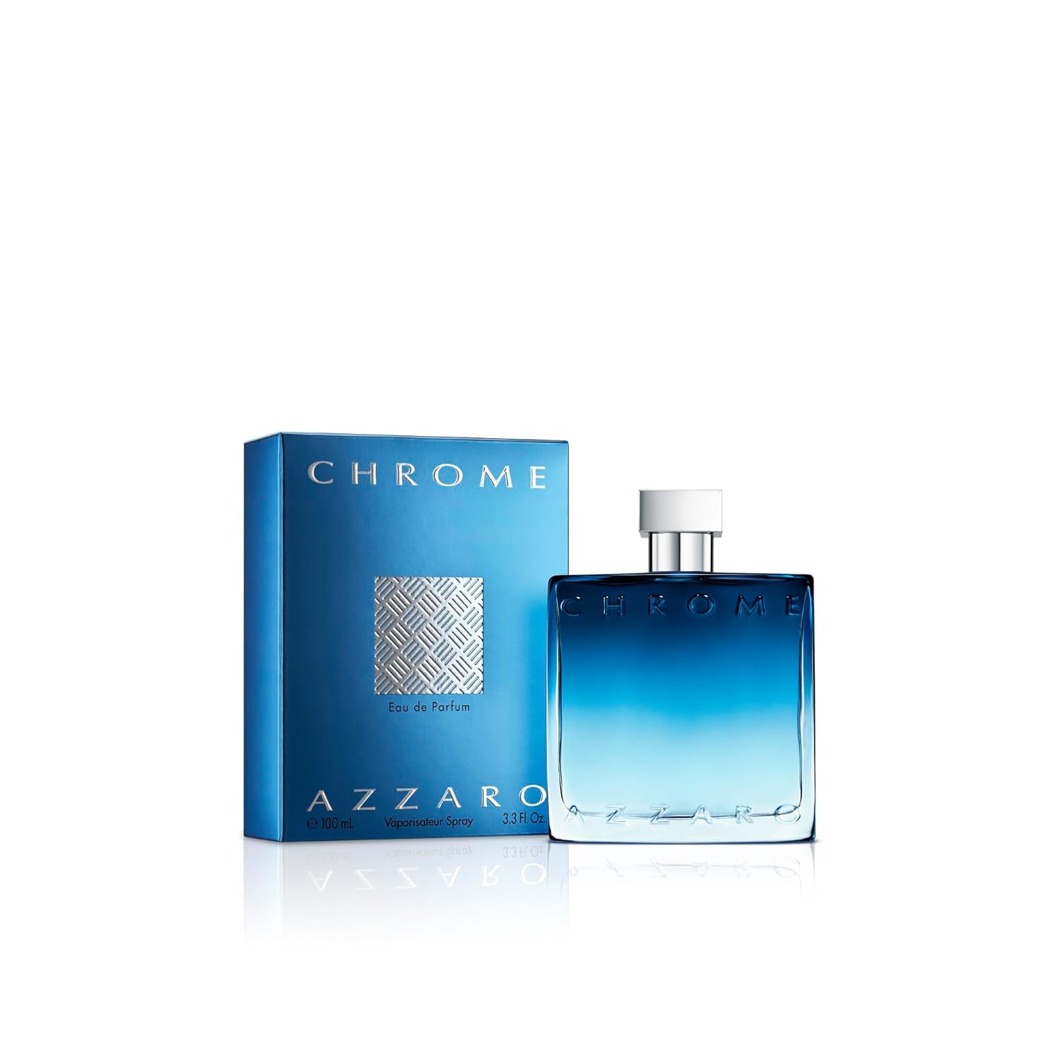 Azzaro Chrome Eau de Parfum - Fresh Aquatic Mens Cologne - Fougère, Aromatic & Woody Fragrance - Citrus Notes of Green Mandarin - Lasting Wear - Classic Clean Scent - Luxury Perfumes for Men 3.3 Fl Oz (Pack of 1)