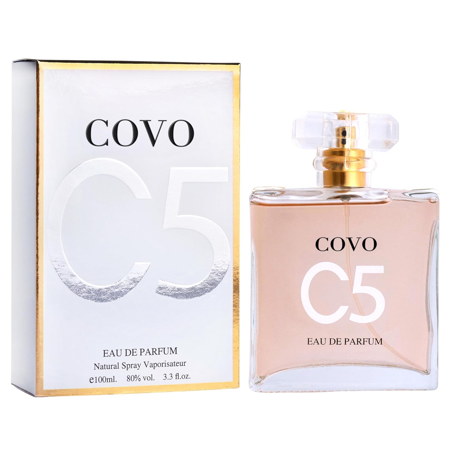 URBAN COLLECTION Covo C5 for Women Eau De Parfum 3.4 fl oz- Pure Femininity in a Bottle - Delicate Floral Scents of Jasmine and May Rose - Cruelty-Free Perfume Precious Gift for Women