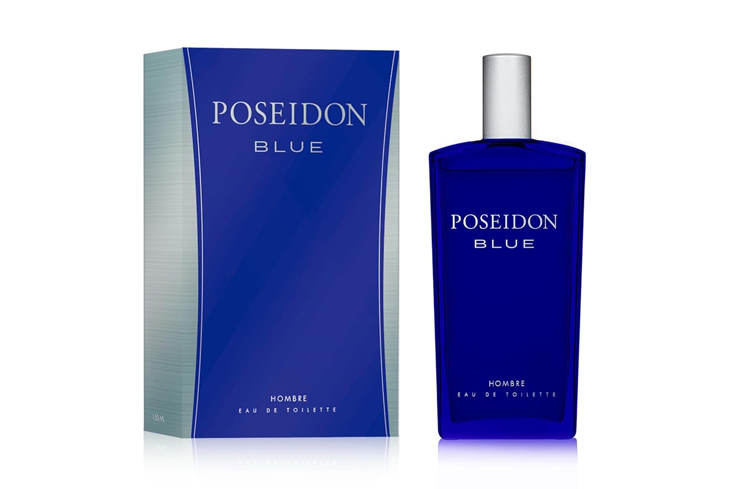 Poseidon Blue Eau de Toilette for Men, Fresh and Invigorating Fragrance, 150 ml / 5.1 fl oz Spray Bottle, Made in Spain.
