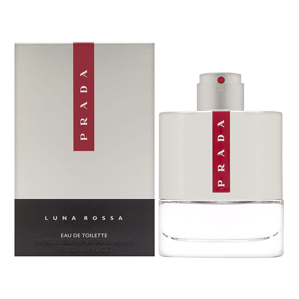 Prada Luna Rossa Eau de Toilette Spray for Men, 3.4 Ounce (Packaging may vary) Citrus 3.4 Fl Oz (Pack of 1)