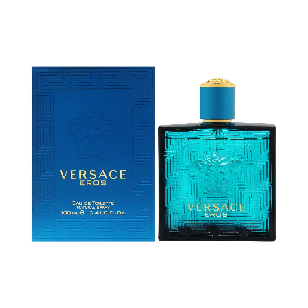 Versace Eros for Men 3.4 oz Eau de Toilette Spray 3.4 Fl Oz (Pack of 1)