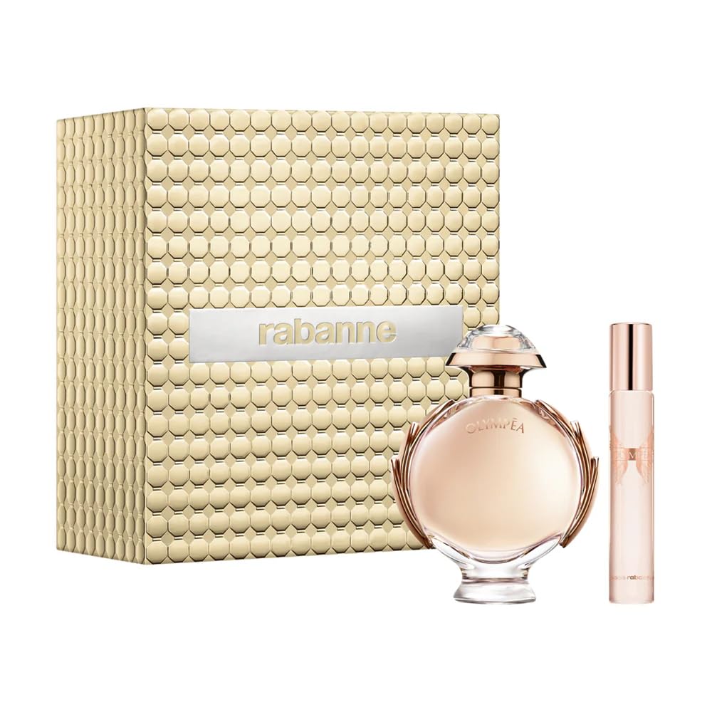 Paco Rabanne Olympea 2-Piece Gift Set For Women, (2.7 Oz Eau De Parfum Spray + 0.67 Oz Miniature) 1.69 Ounce (Pack of 2)