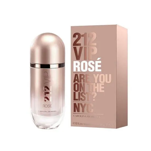 Carolina Herrera 212 Vip Rose Fragrance For Women - Notes Of Bubbly Rosé - Seductive Peach Blossom - Fresh, Elegant And Dynamic - Day And Night Wear - Sensual And Feminine Scent - Edp Spray - 2.7 Oz 2.7 Fl Oz (Pack of 1)