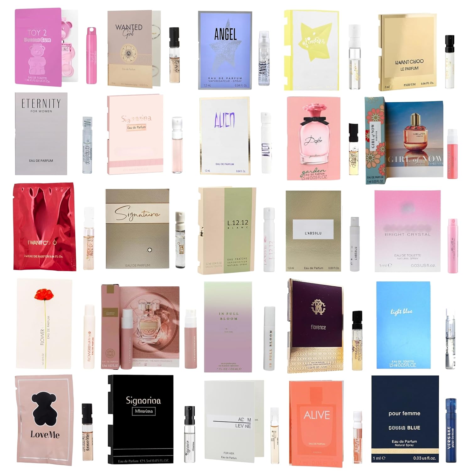 Perfume Sampler Set for Women – 12 Randomly Selected Designer Fragrances 0.05 Fl Oz (Pack of 12)