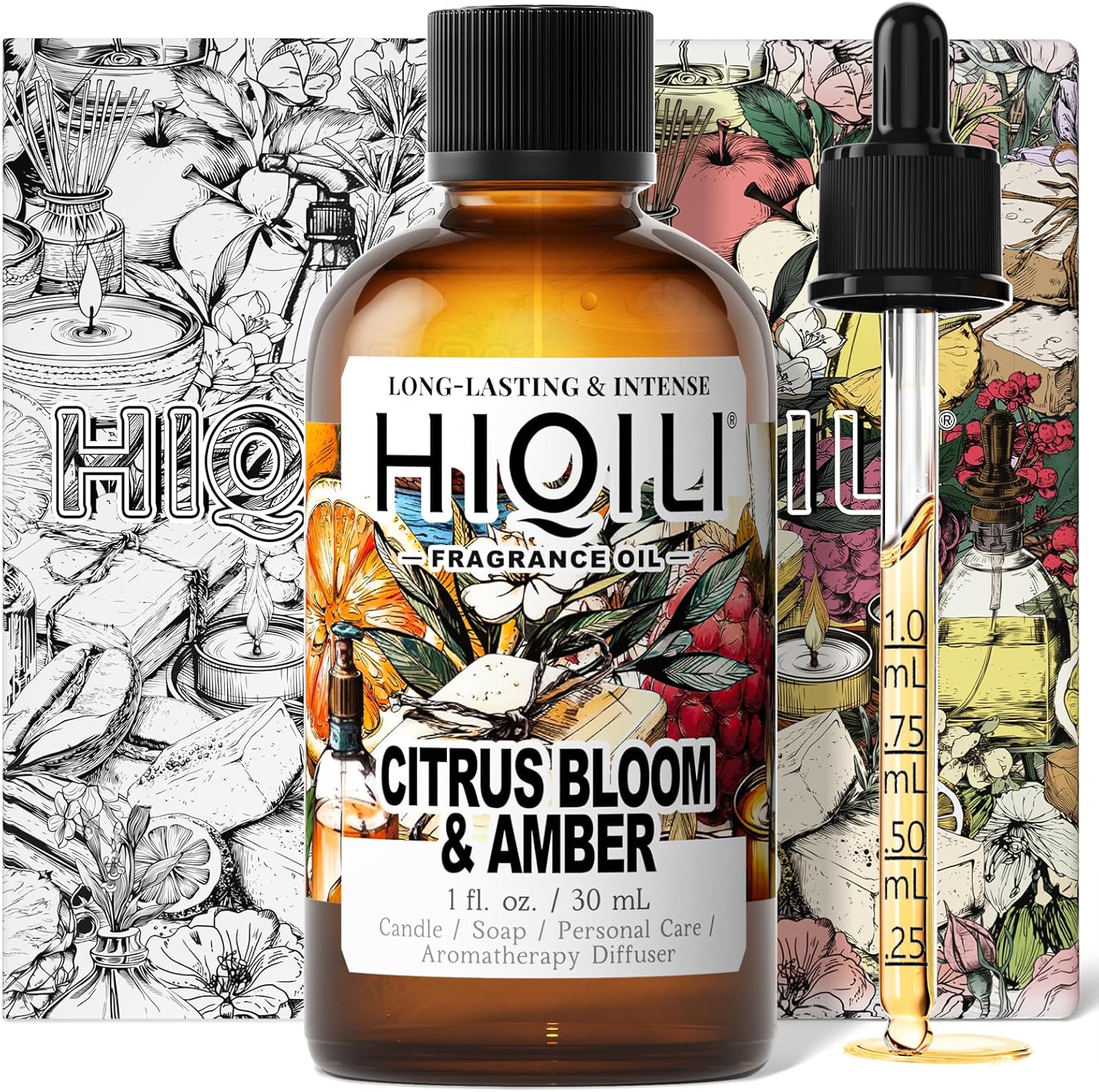 Citrus Bloom & Amber Fragrance Oil for Candle, Soap Making, Floral Scent, Essential Oil Diffuser Use, Hair Care - 1 Fl Oz Floral-Citrus Bloom & Amber 1 Fl Oz (Pack of 1)