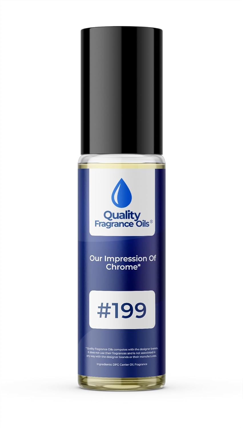 ' Chrome Impression #199 - Long-Lasting Perfume Oil, Alcohol-Free, Strong Scent, 10ml Roll-On - Affordable Alternative to Designer Fragrances