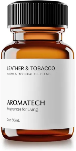 Leather & Tobacco Premium Aroma Oil – Warm & Luxurious Home Fragrance with Notes of Vanilla, Tobacco & Brandy for Scent Diffusers, Cold-Air and UltraSonic Scent Machines – 60 mL Leather & Tobacco 2 Fl Oz (Pack of 1)