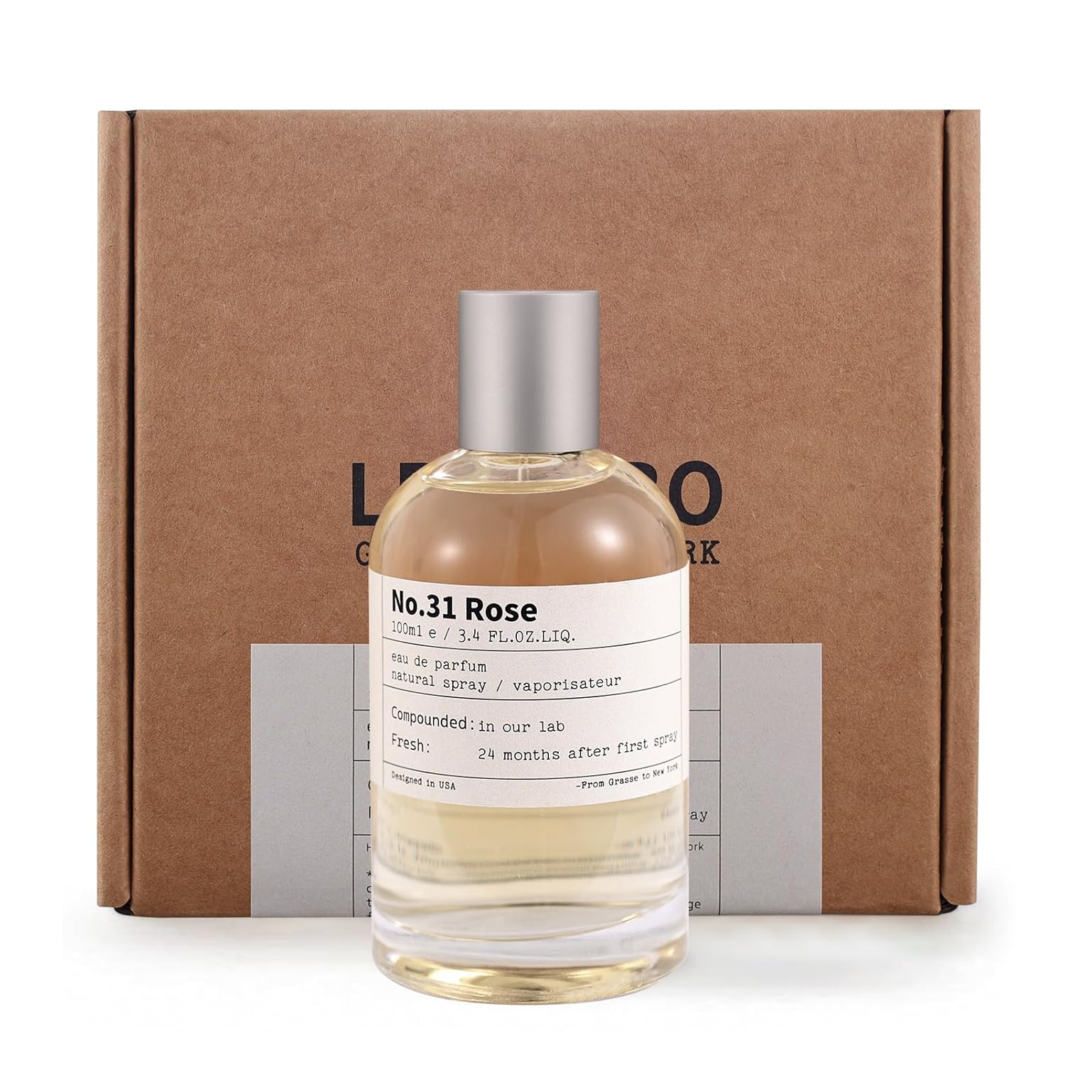 No.31 Rose Parfum Spray - 3.4 Fl oz Unisex, Iconic New York Scent, Long Lasting Fragrance Natural and Vegan & Hypoallergenic for Women and Men