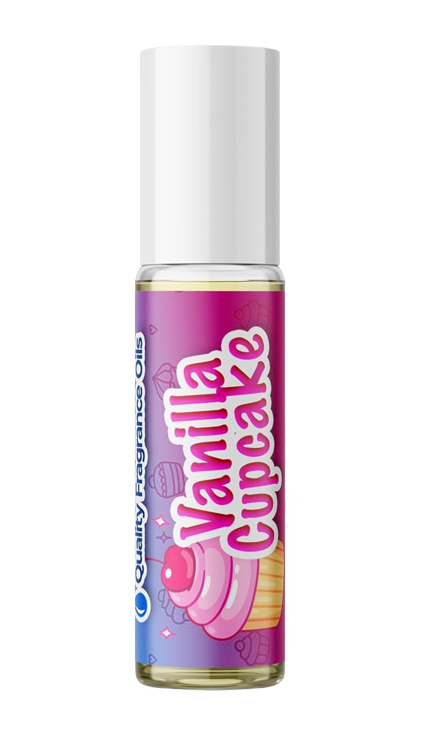 ' Vanilla Cupcake - Long-Lasting Perfume Oil, Alcohol-Free, Strong Scent, 10ml Roll-On - Affordable Alternative to Designer Fragrances Signature: Vanilla Cupcake