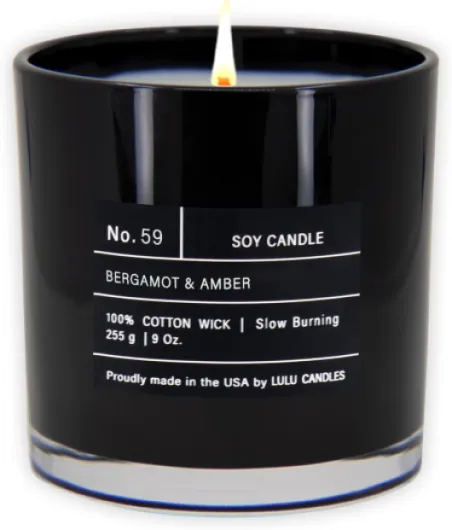 Bergamot & Amber - Smells Like Citrus & Musk - Luxury Scented Soy Jar Candle - Hand Poured in The USA - Highly Scented Long Lasting (9 Oz.) Bergamot & Amber 9 Oz.