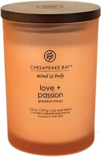 PT31905 Scented Candle, Love + Passion (Grapefruit Mango), Medium, Home Décor Love + Passion Medium Jar