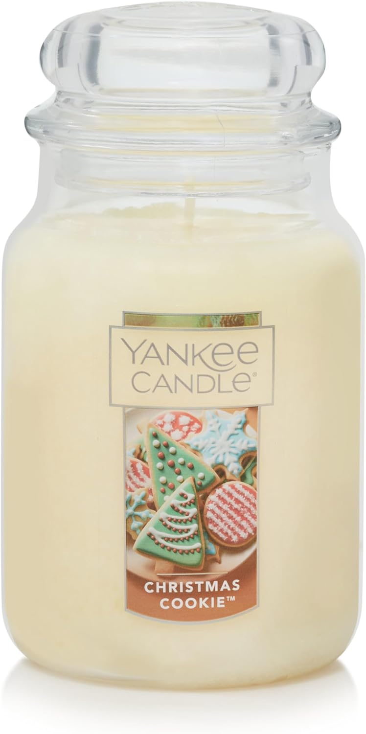 Christmas Cookie Scented Classic 22oz Large Jar Single Wick Candle Over 110 Hours of Burn Time Perfect for Holiday Gifting and Celebration Christmas Cookie Classic Large Jar