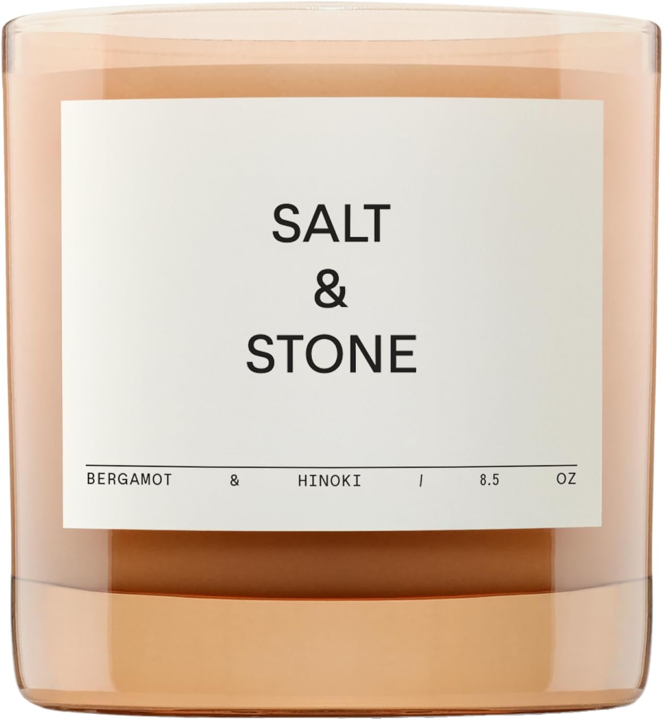 SALT & STONE Scented Candle for Women & Men - Hand-Poured, Aromatic & Fragrant - Coconut & Soy Blend Wax - 100% Cotton Wick - Long-Lasting 50 Hour Burn Time (8.5 oz) (Bergamot & Hinoki)