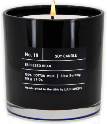 Espresso Bean - Luxury Scented Soy Jar Candle - Hand Poured in The USA - Highly Scented & Long Lasting (9 Oz.) Espresso Bean 9 Oz.