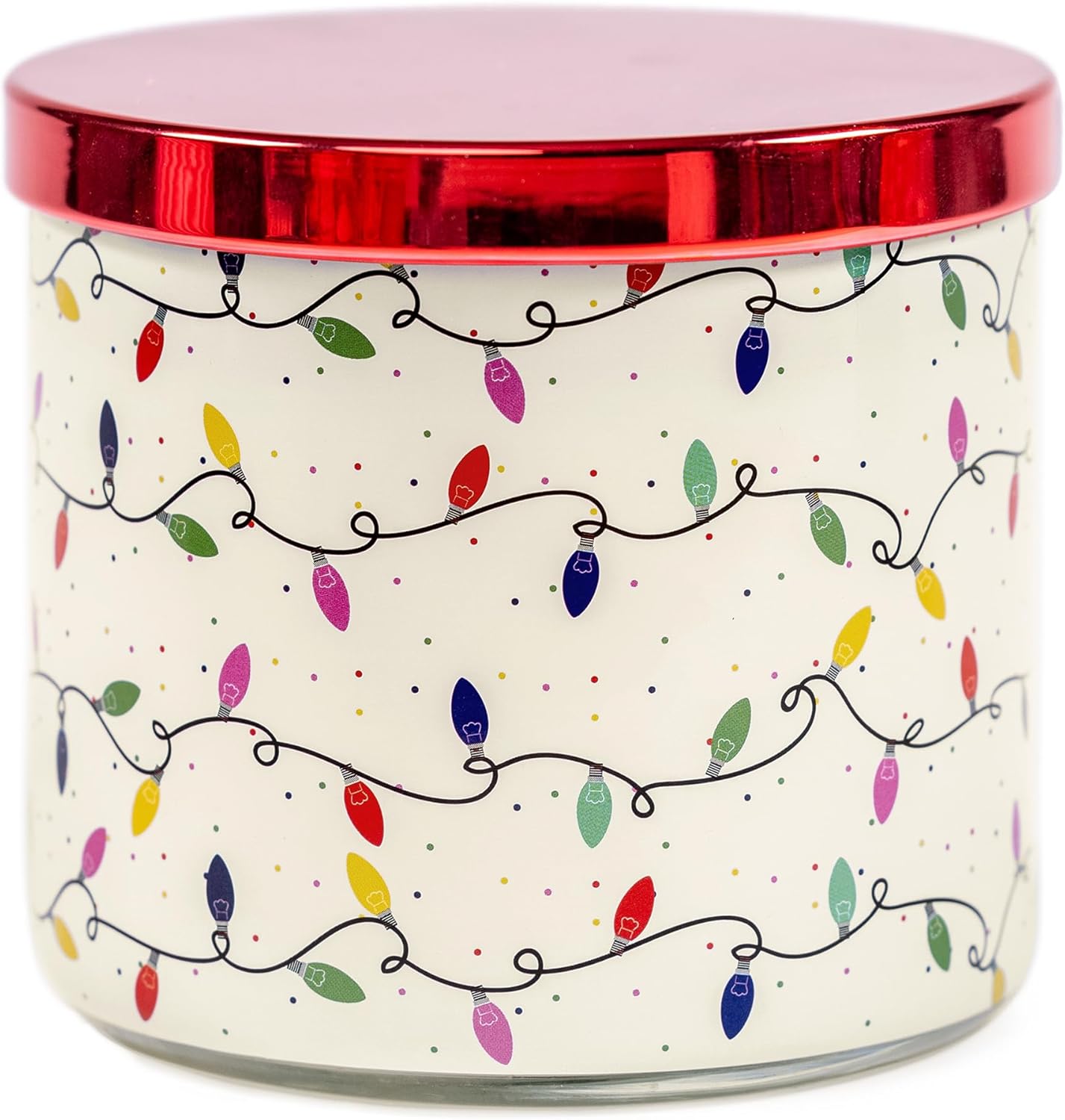 Christmas Candle, Xmas Cookies Scented Candle, Large 3 Wicks, 14 oz String Lights