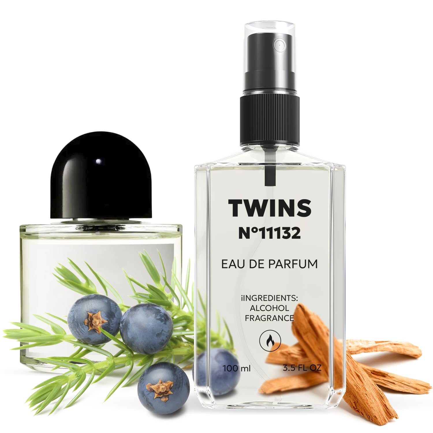 TWINS Impression of Gypsy Water - Unisex Perfume for Women and Men Eau de Parfum - No.11132 - 3.4 Fl Oz / 100 ml Juniper, Pepper, Lemon, Bergamot, Orris root, Pine needles, Frankincense, Amber, Sandalwood, Vanilla