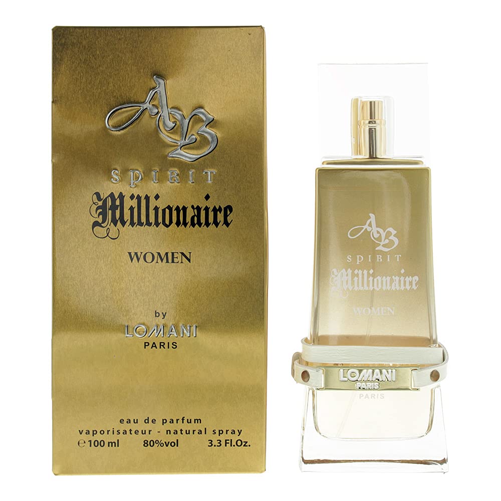 Lomani AB Spirit Millionaire Eau de Parfum Spray for Women, 3.3 Ounce Fresh 3.3 Fl Oz (Pack of 1)