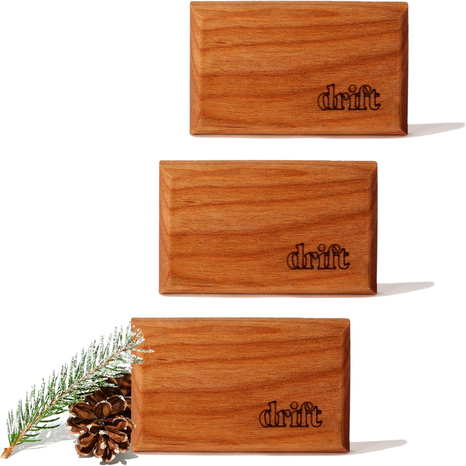 Car Air Freshener - The Original Wood Air Freshener - Car Odor Eliminator - Long Lasting Scent - Metal Clip - Essential Oils - Clean Ingredients - Pine Scent 3 Pack Refill - NO CLIP INCLUDED Pine / 3 Pack Refill