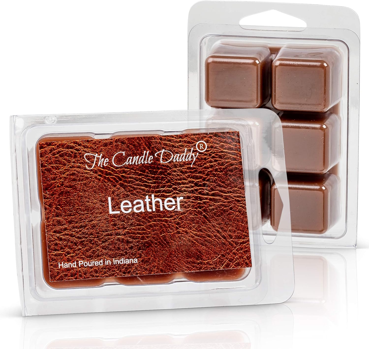 Leather Scented Melt- Maximum Scent Wax Cubes/Melts- 1 Pack -2 Ounces- 6 Cubes