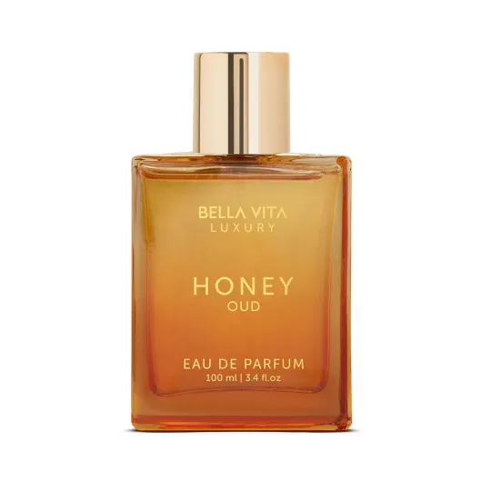 BellaVita Luxury Honey Oud Eau de Parfum (3.4 fl - oz.) - Patchouli, Vanilla, Bergamot, Floral & Spicy + Made with Clean & Vegan Essentials Oils + Cruelty Free - Long-Lasting Unisex Fragrance