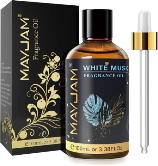 100ML/3.38FL.OZ White Musk Fragrance Oils with Glass Dropper, Essential Oils for Diffusers for Home, Long Lasting Scented Oils for Diffusers Soap Candle Making White Musk 3.38 Fl Oz (Pack of 1)