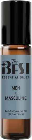 The Best Men + Masculine Essential Oil Roll-On Blend- Premium Grade- Pre-Diluted in Coconut Oil- Ready to Use- 10 ml (.33 fl oz) Men + Masculine 0.33 Fl Oz (Pack of 1)
