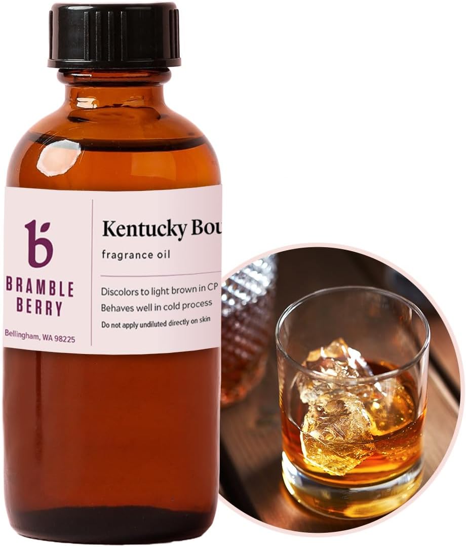 Kentucky Bourbon Fragrance Oil 2 oz - Warm Masculine Scent for Soap Making, Candle Crafting, Beard Oil & Men’s Skincare - Skin Safe, Vegan, Paraben & Phthalate Free, DIY Craft Essential