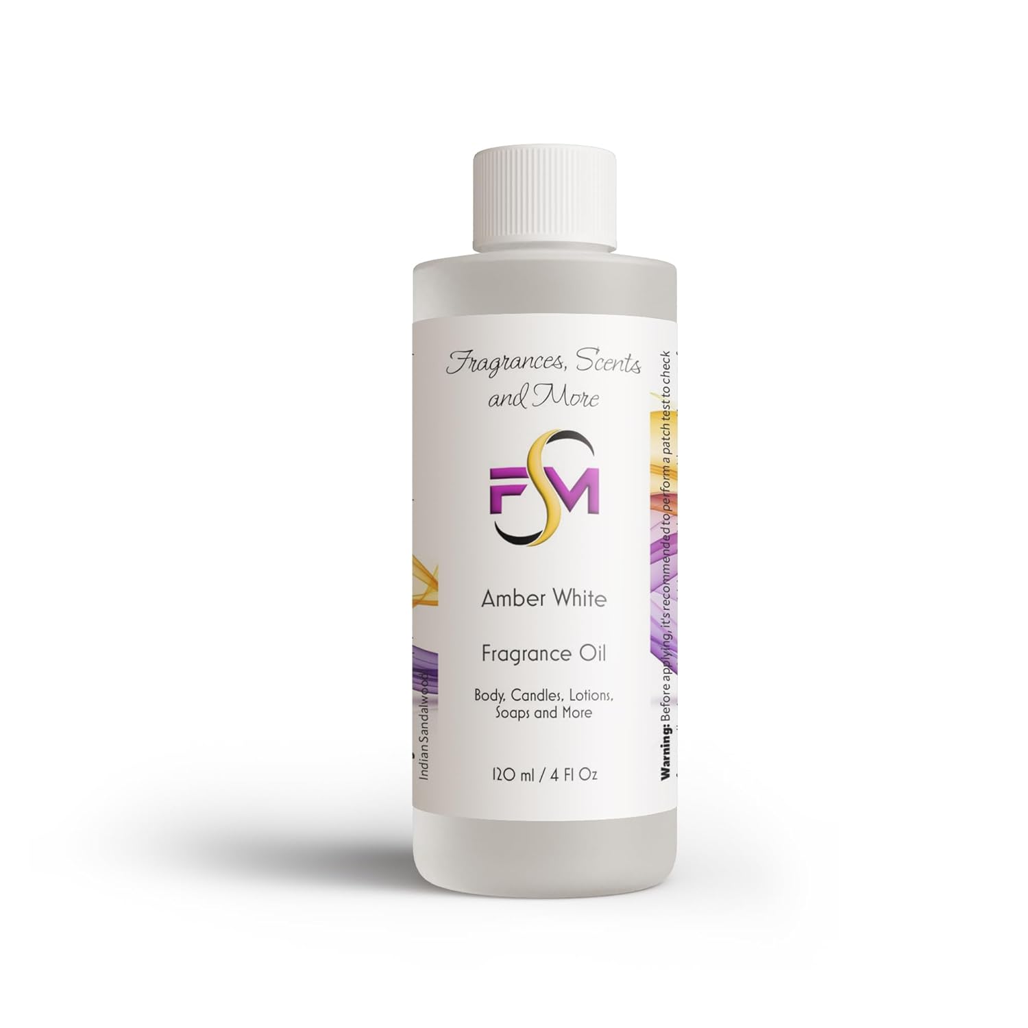 Amber White Fragrance Oil - 4 Fl Oz Plastic Bottle (120ml) - Pack of 1 4 Fl Oz (Pack of 1)