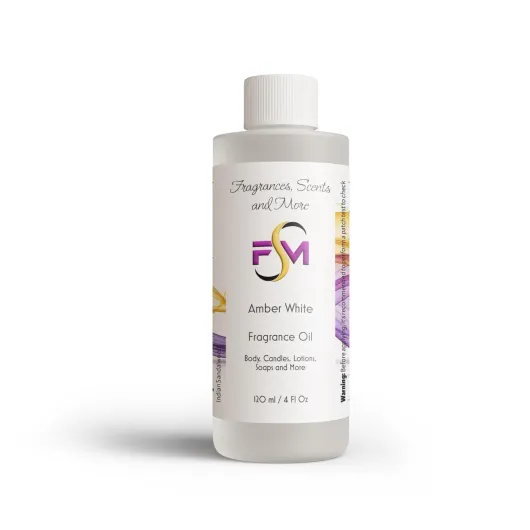 Amber White Fragrance Oil - 4 Fl Oz Plastic Bottle (120ml) - Pack of 1 4 Fl Oz (Pack of 1)