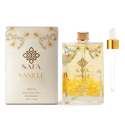 Vanillé Oil - Organic Oil for Face, Body, Hair, Nails & Aromatherapy - Vanilla Extract & Jasmine Petals - Essential Oil for Diffusers - After Shower Body Oil - Skin Moisturiser (4 Fl Oz) 3.99 Fl Oz (Pack of 1)