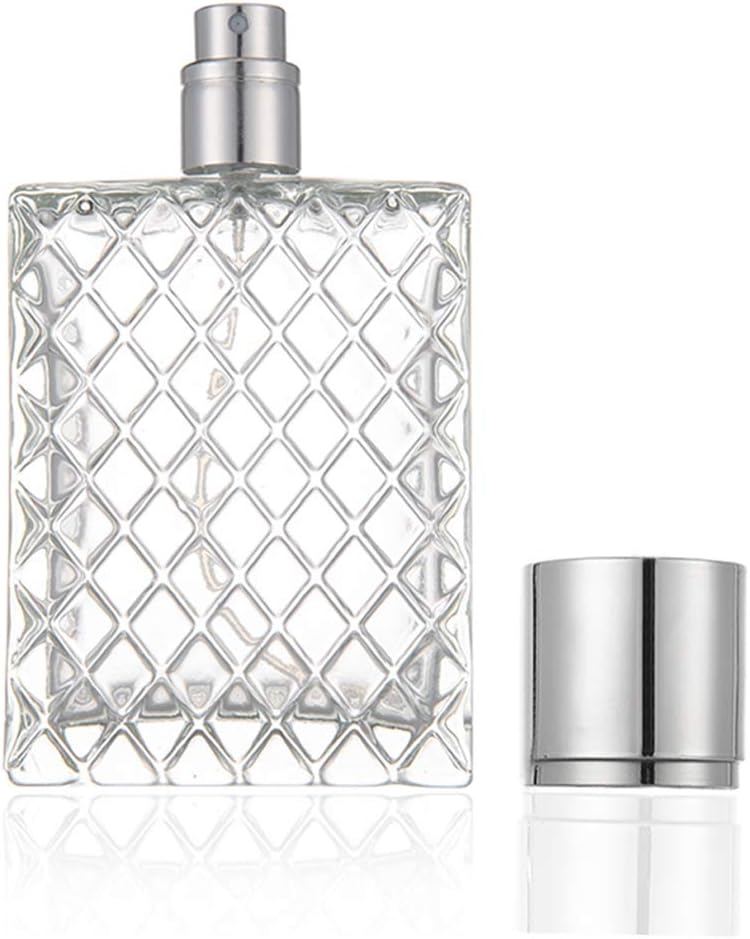 100ml 3.4 oz Refillable Spray Perfume Bottles large cosmetic Fine Mist Atomizer Empty Portabe Clear Glass Essential Oil Container for Travel