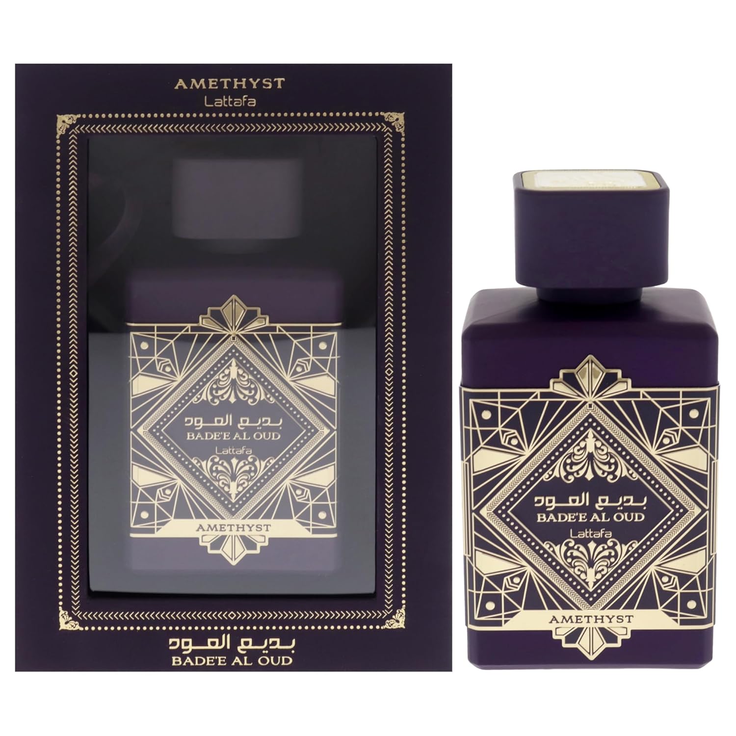 Bade'e Al Oud Amethyst - Floral, Fruity, Amber, Oud - Eau de Parfum Long-Lasting Fragrance for Unisex, 3.40 Ounce / 100 ml Amber Vanilla 3.4 Fl Oz (Pack of 1)