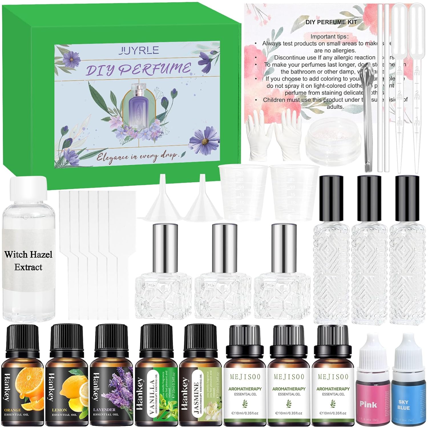 Perfume Making Kit- DIY Perfume Making Kits for Women, Make Your Own Scent with Essential Oil, Bottle, Fragrance Maker Set, Fragrance Gifts for Women Men Girls
