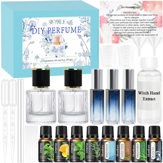 Perfume Making Kit- DIY Perfume Making for Men, Make Your Own Scent with Essential Oil, Spray Bottle, Men Fragrance Maker, Scent Set, Fragrance Gifts for Women Girls Boyfriend