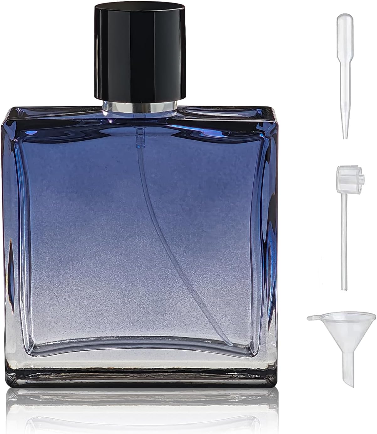 100ml/3.4 Oz Glass Spray Bottle Perfume Atomizer,Empty Refillable Perfume Spray Bottle with 3 Kinds of Dispenser (A3)