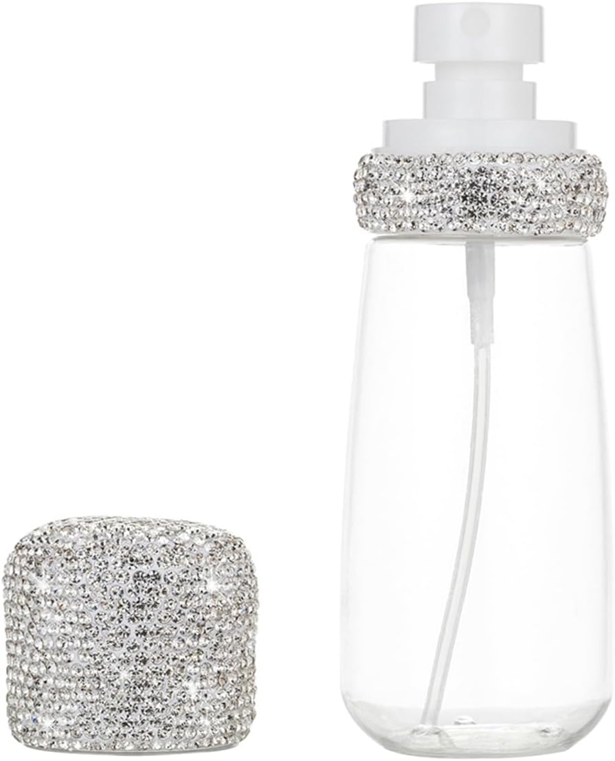Bling Travel Spray Bottle 20oz/60ml, Fine Mist Mini Empty Spray Bottle, Leak Proof Cosmetic Refillable Travel Containers Plastic Hair Spray Bottle Sprayer for Water, Perfume, Face & Hair Mist.