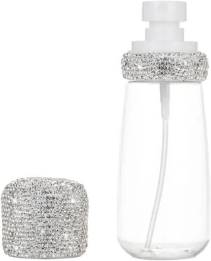 Bling Travel Spray Bottle 20oz/60ml, Fine Mist Mini Empty Spray Bottle, Leak Proof Cosmetic Refillable Travel Containers Plastic Hair Spray Bottle Sprayer for Water, Perfume, Face & Hair Mist.