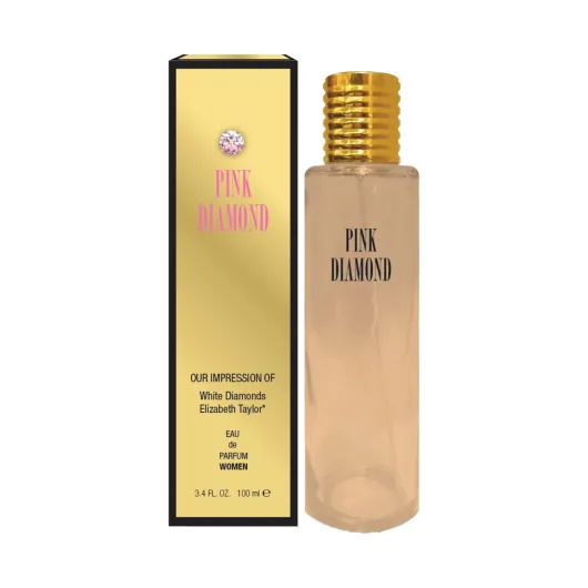 Pink Diamond Impression Perfume for Women, 3.4 oz - Long-Lasting Eau de Toilette with Orange, Neroli, and Italian Orris Root