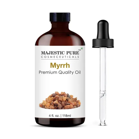 Essential Oil with Glass Dropper - 100% Pure and Natural - Essential Oils for Diffuser, Aromatherapy, Soap and Candle Making, Myrrh Essential Oil, Myrrh Oil, 4 Fl Oz Myrrh 4 Fl Oz (Pack of 1)