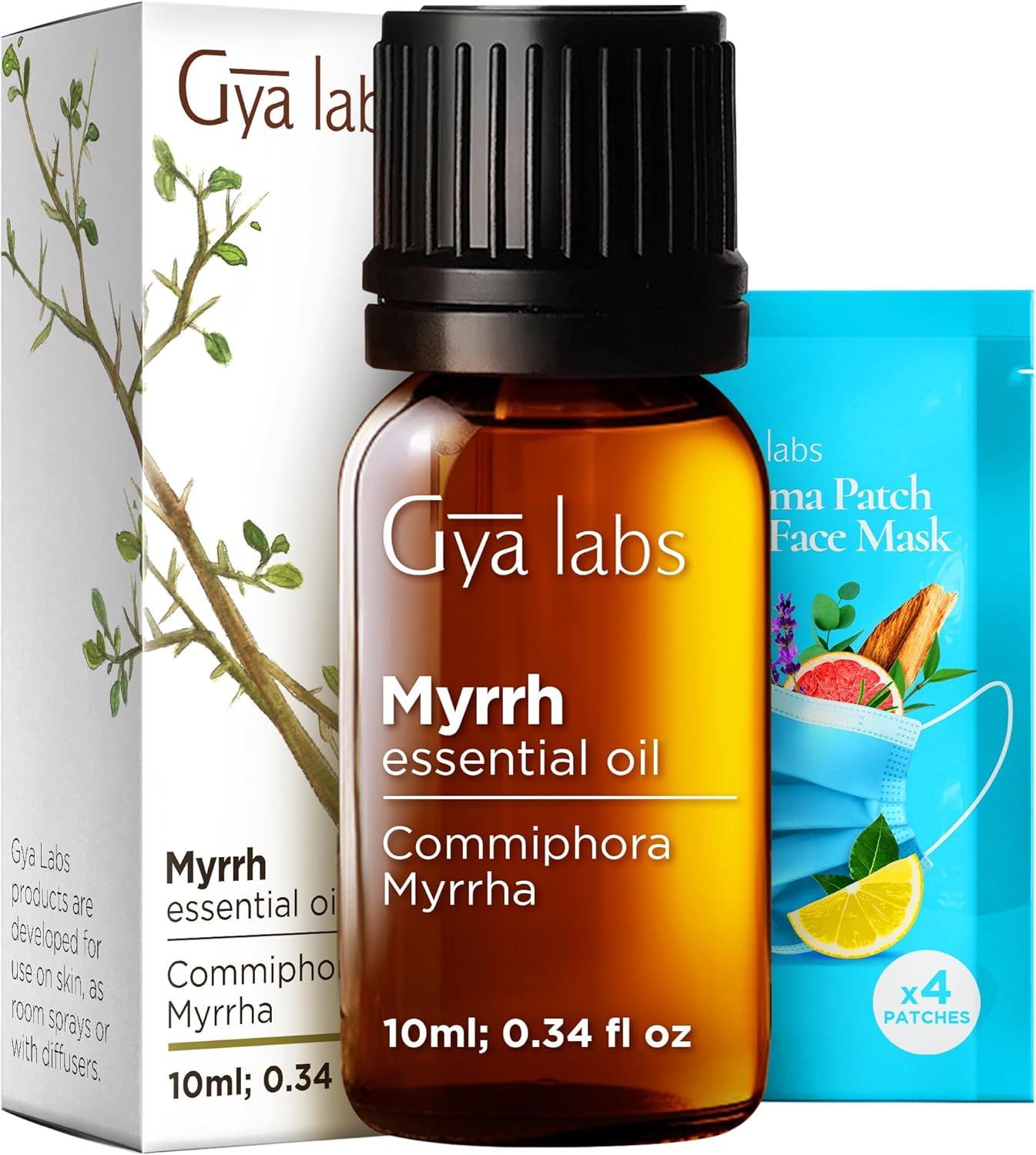 Myrrh Essential Oil - 0.34 Fl Oz - for Hair, Skin, Diffuser, Aromatherapy & DIY Candle Making Scent Myrrh 0.34 Fl Oz (Pack of 1)