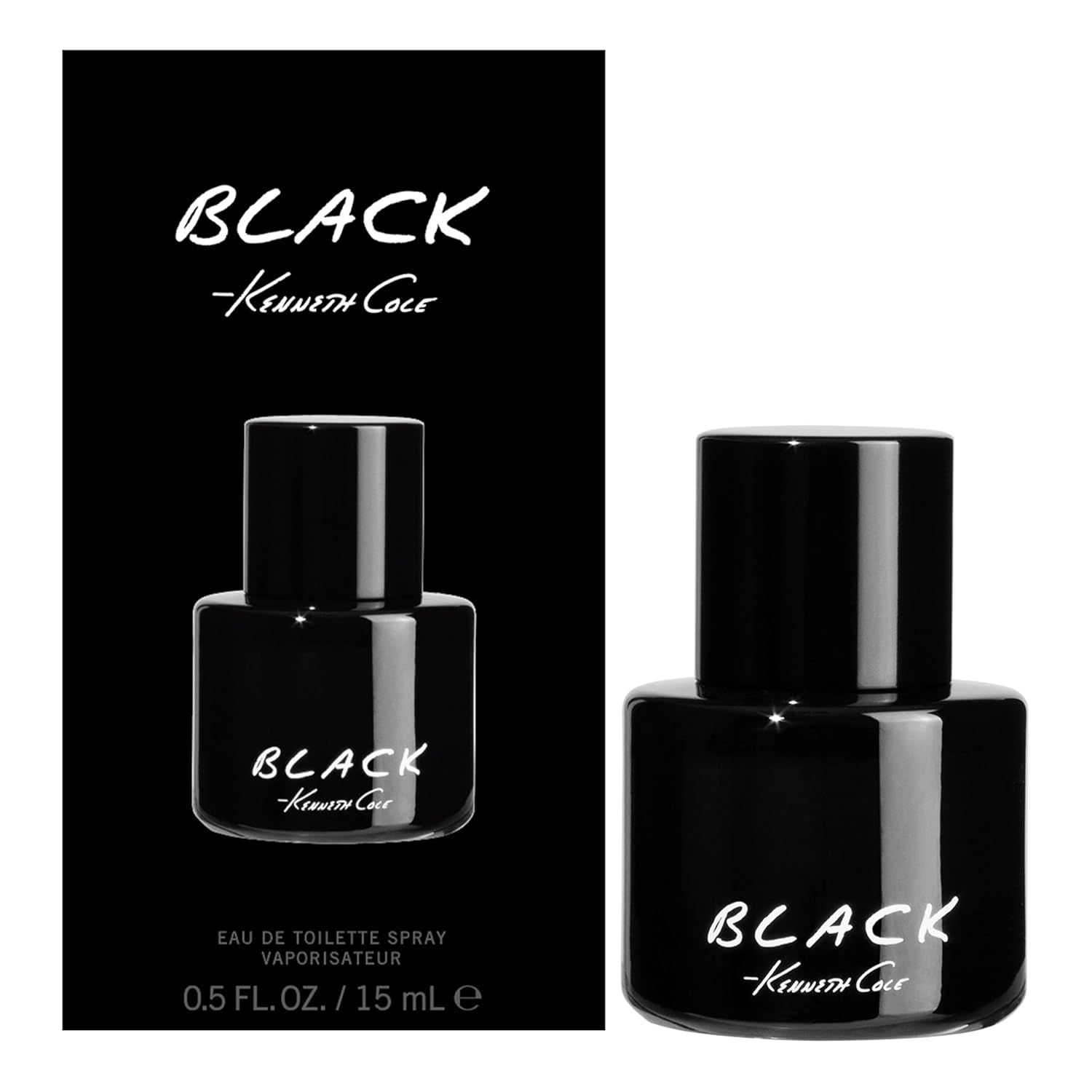 Kenneth Cole Black Eau de Toilette Spray Cologne for Men 0.5 Fl Oz (Pack of 1)