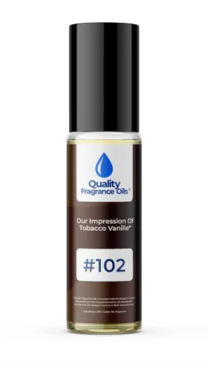 ' Tobacco Vanille Impression #102 - Long-Lasting Perfume Oil, Alcohol-Free, Strong Scent, 10ml Roll-On - Affordable Alternative to Designer Fragrances